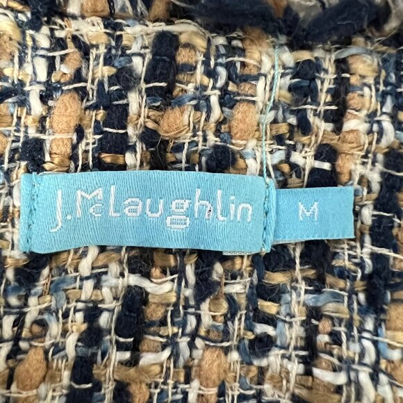 J. McLaughlin Black & White Tweed Open-Front Coat - Picture 13 of 16